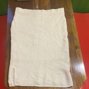 Simply Vera Vera Wang Off-White Knit Pencil Skirt